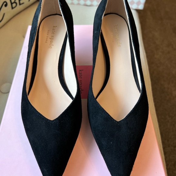 Kate Spade kitten heel - black suede - Coco 6.5 NEVER WORN - new in box - Picture 3 of 9